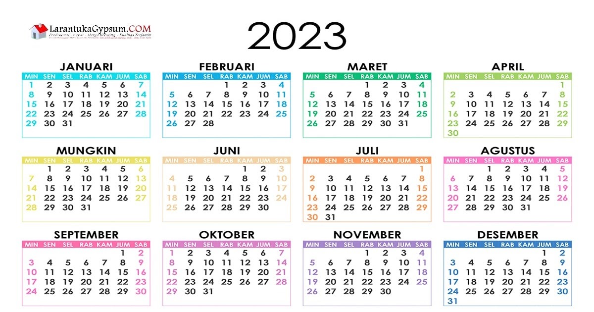 Kalender Masehi 2023 Bisa Download Lengkap Hari Libur Nasional Dan